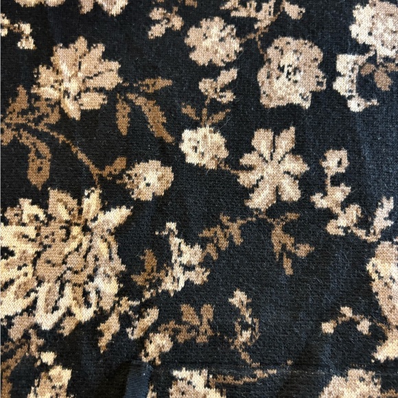 Isaac Mizrahi Live! Black & Brown Floral Jacquard Sweater Size XL - Picture 4 of 6